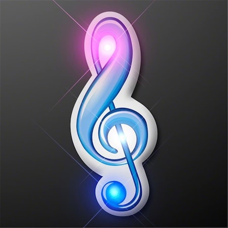 Endless Games Treble Clef Music Note Flashing Body Light Lapel Pins EN2796747